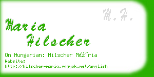 maria hilscher business card